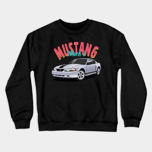 Mustang mach 1 Classic American Muscle Cars Crewneck Sweatshirt by Turbo29